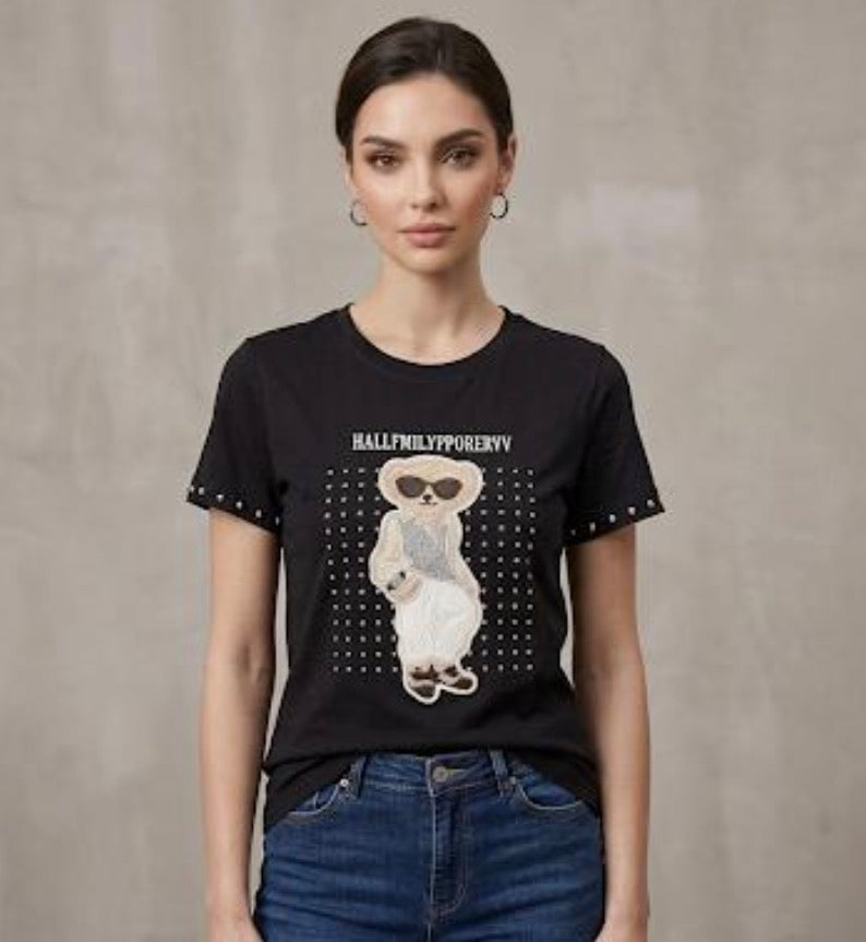 T-shirt Teddy girl