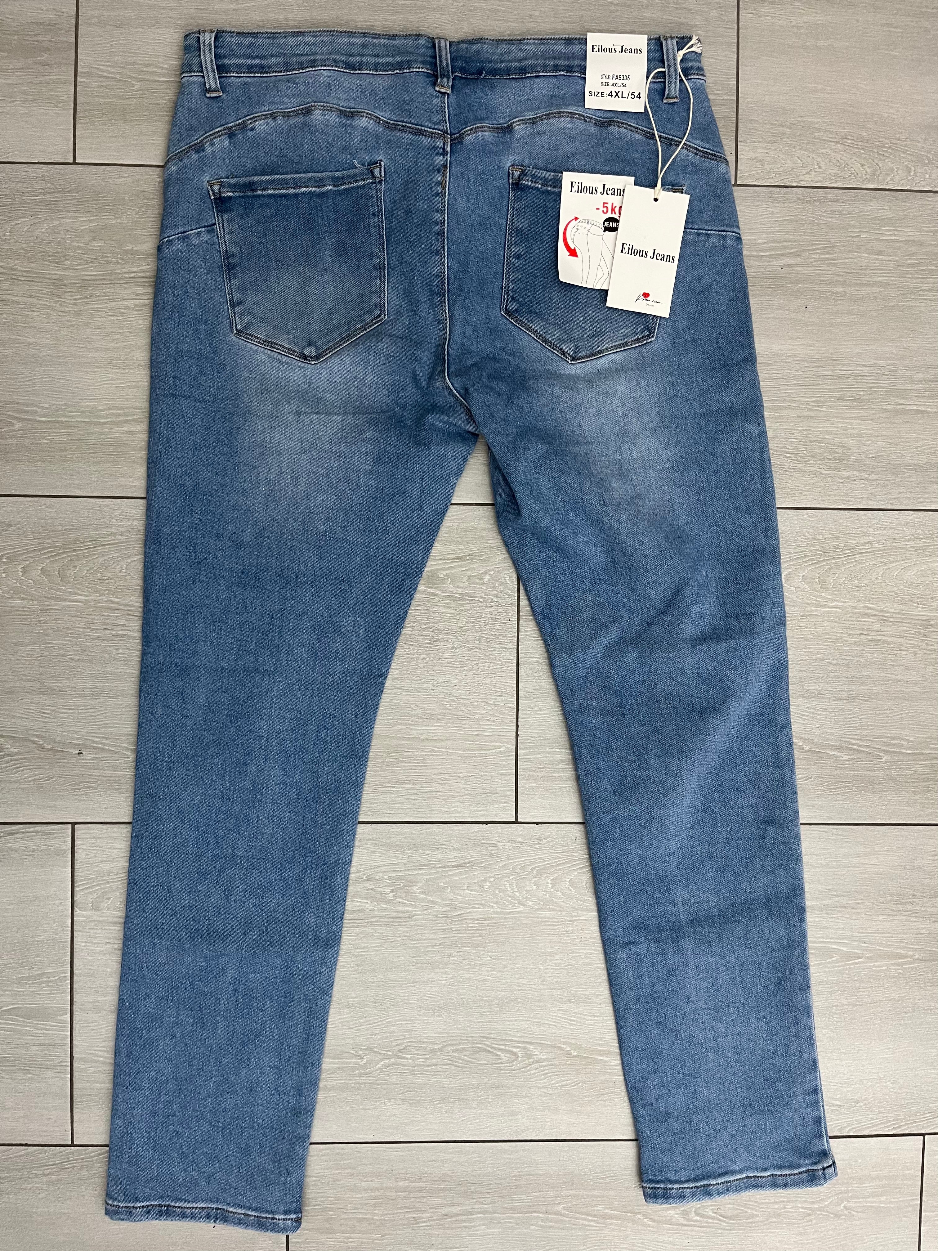 Jeans graffiato curvy